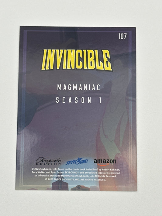 2025 Invincible Season 1 Keepsake Trading Card #107 Magmaniac Base Card