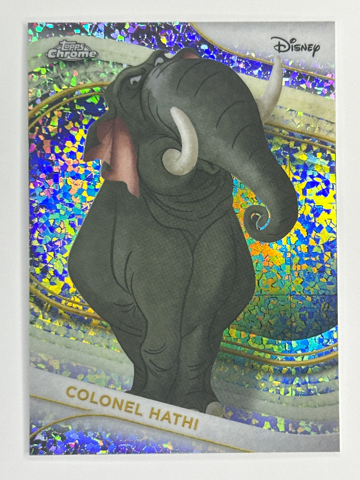 2025 Topps Disney Chrome 110 Colonel Hathi Mini-Diamonds Refractor Card