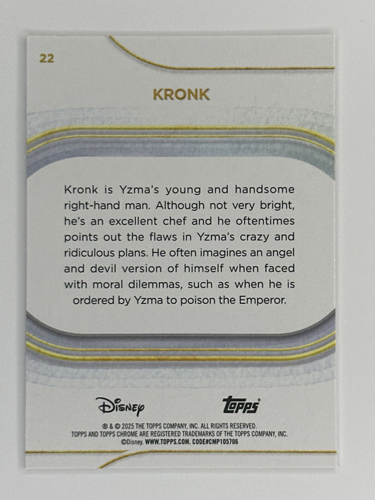 2025 Topps Disney Chrome 022 Kronk Base Card