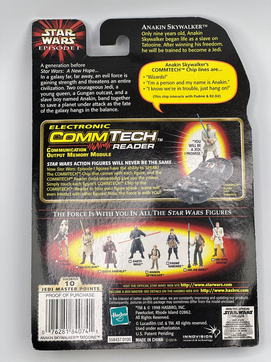Star Wars Episode I Anakin Skywalker (Naboo) CommTech 3.75" Hasbro Action Figure – 1999 Sealed