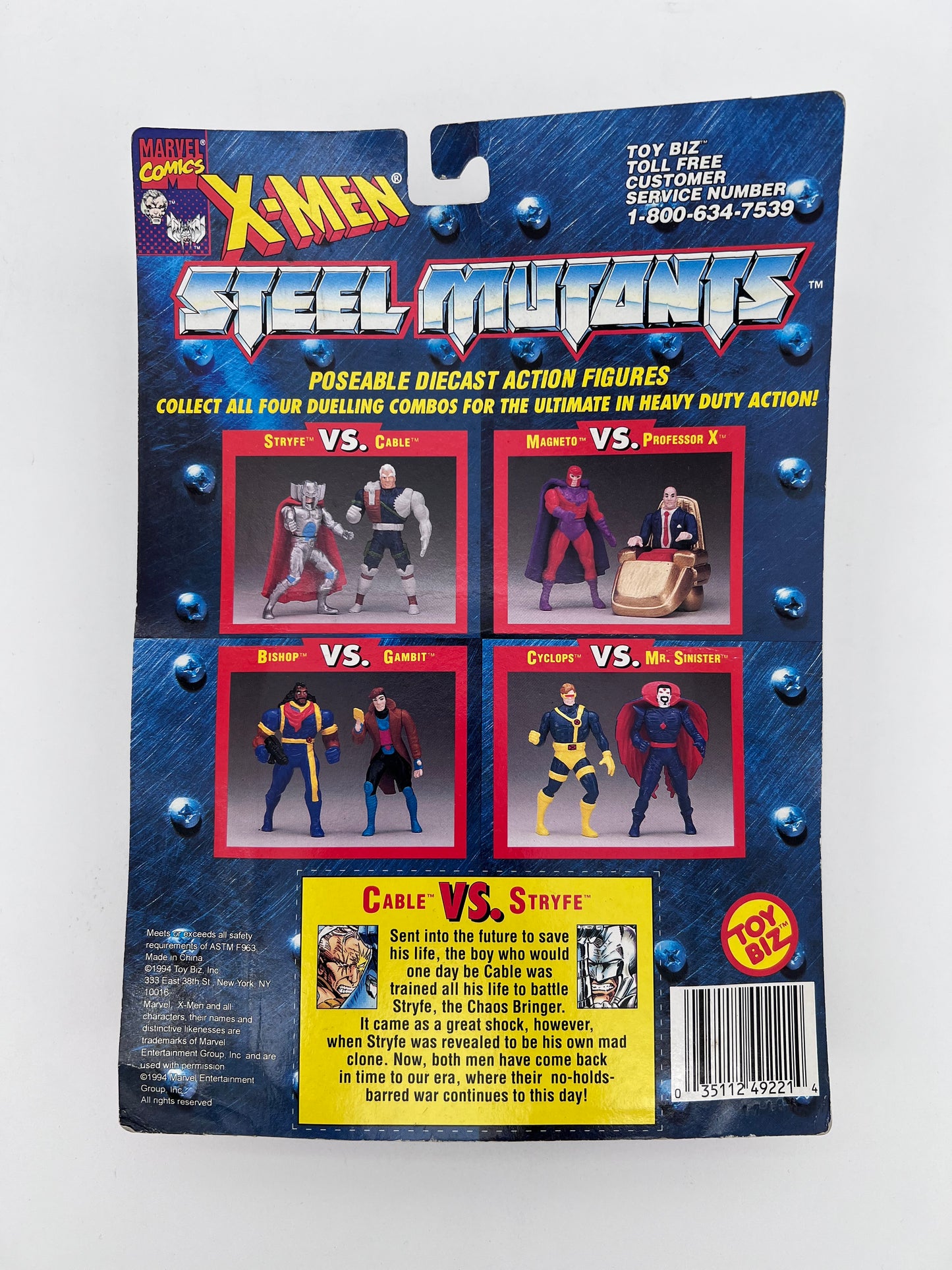 X-Men Steel Mutants Collector’s Figures Cable vs Stryfe