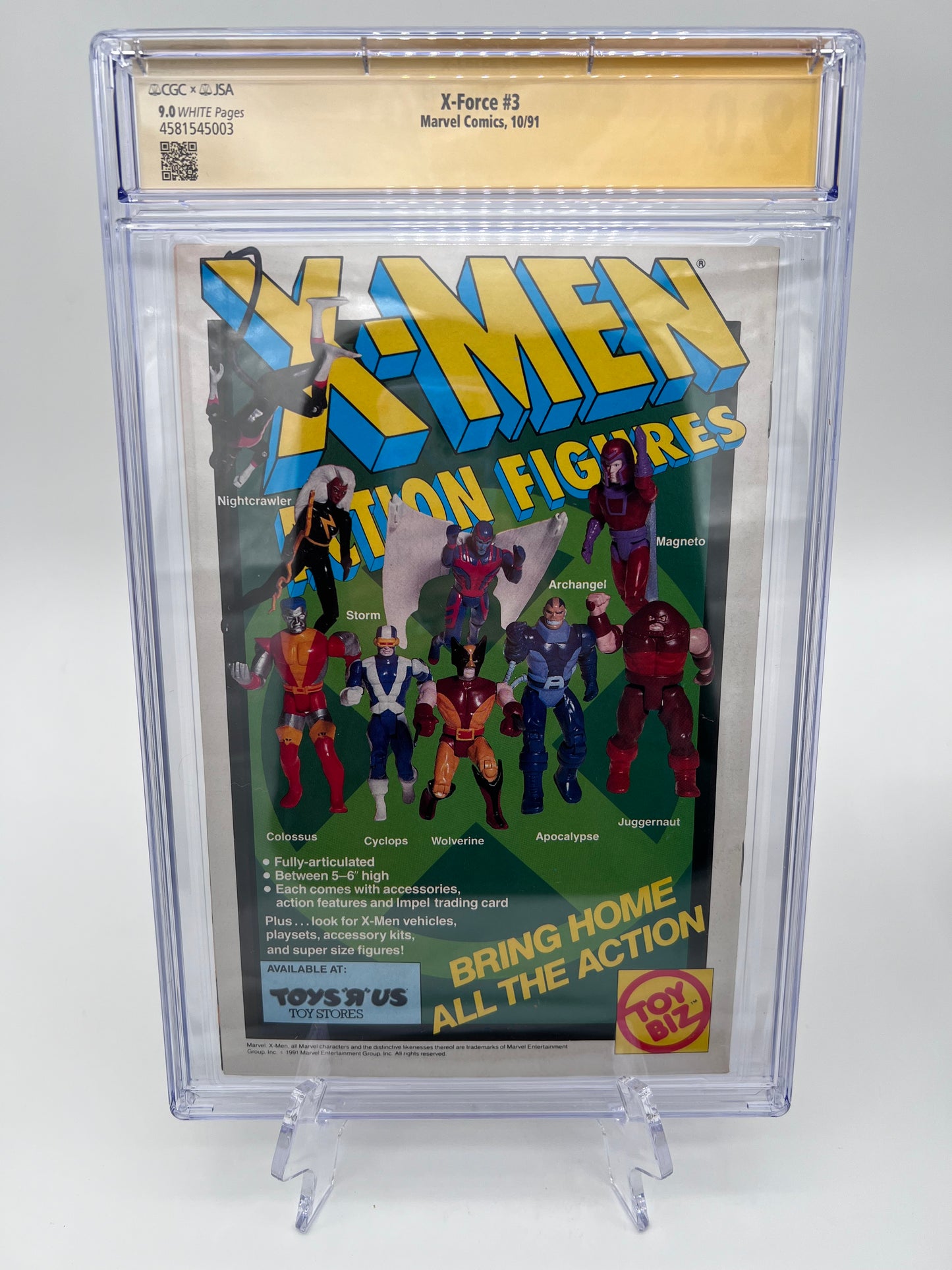 X-Force #3 Rob Liefeld Autographed Graded