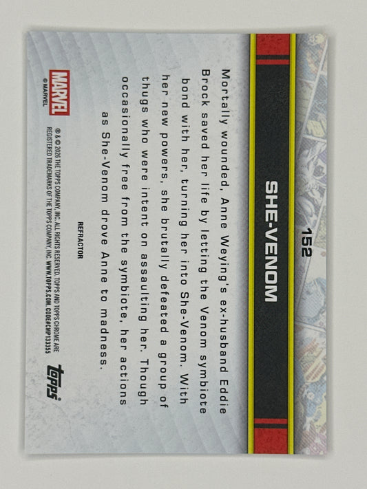 2026 Topps Marvel Chrome 152 She-Venom Base Refractor Card