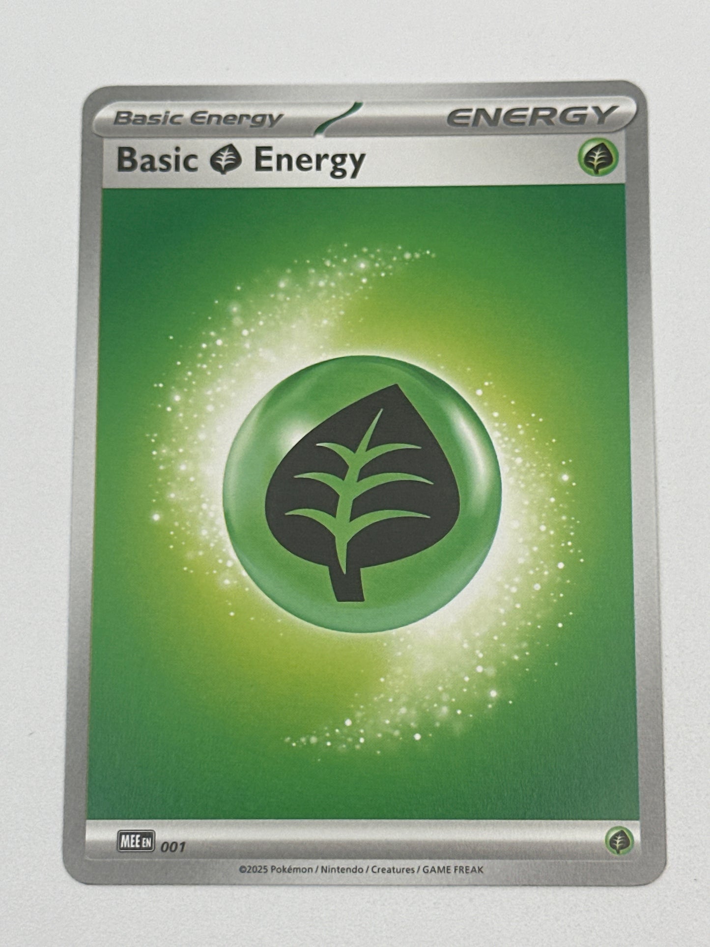 Pokémon Trading Card Game Mega Evolution MEE 001 Basic Grass Energy Base Card