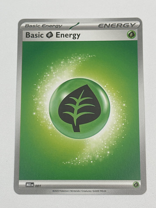 Pokémon Trading Card Game Mega Evolution MEE 001 Basic Grass Energy Base Card