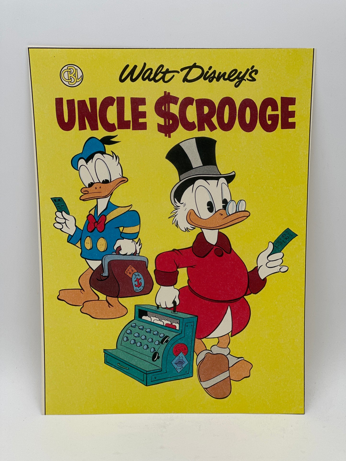 1985 Disney Uncle Scrooge Art Print – Carl Barks – American Express / Theme Parks Stamped Proof