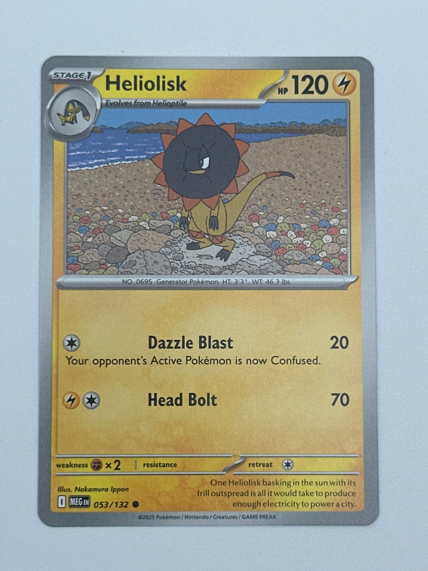 Pokémon Trading Card Game Mega Evolution MEG 053/132 Heliolisk Base Card