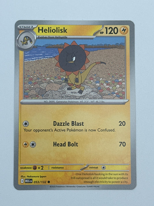 Pokémon Trading Card Game Mega Evolution MEG 053/132 Heliolisk Base Card