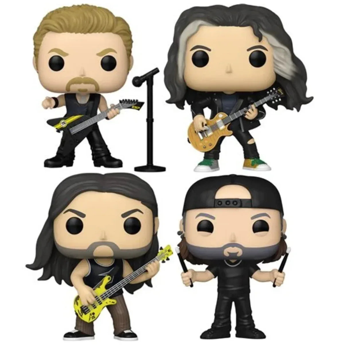 Metallica Full Set of Four (72 Seasons) Funko Pop! Vinyl Figures #484-487 - Glass City Comics & Collectibles