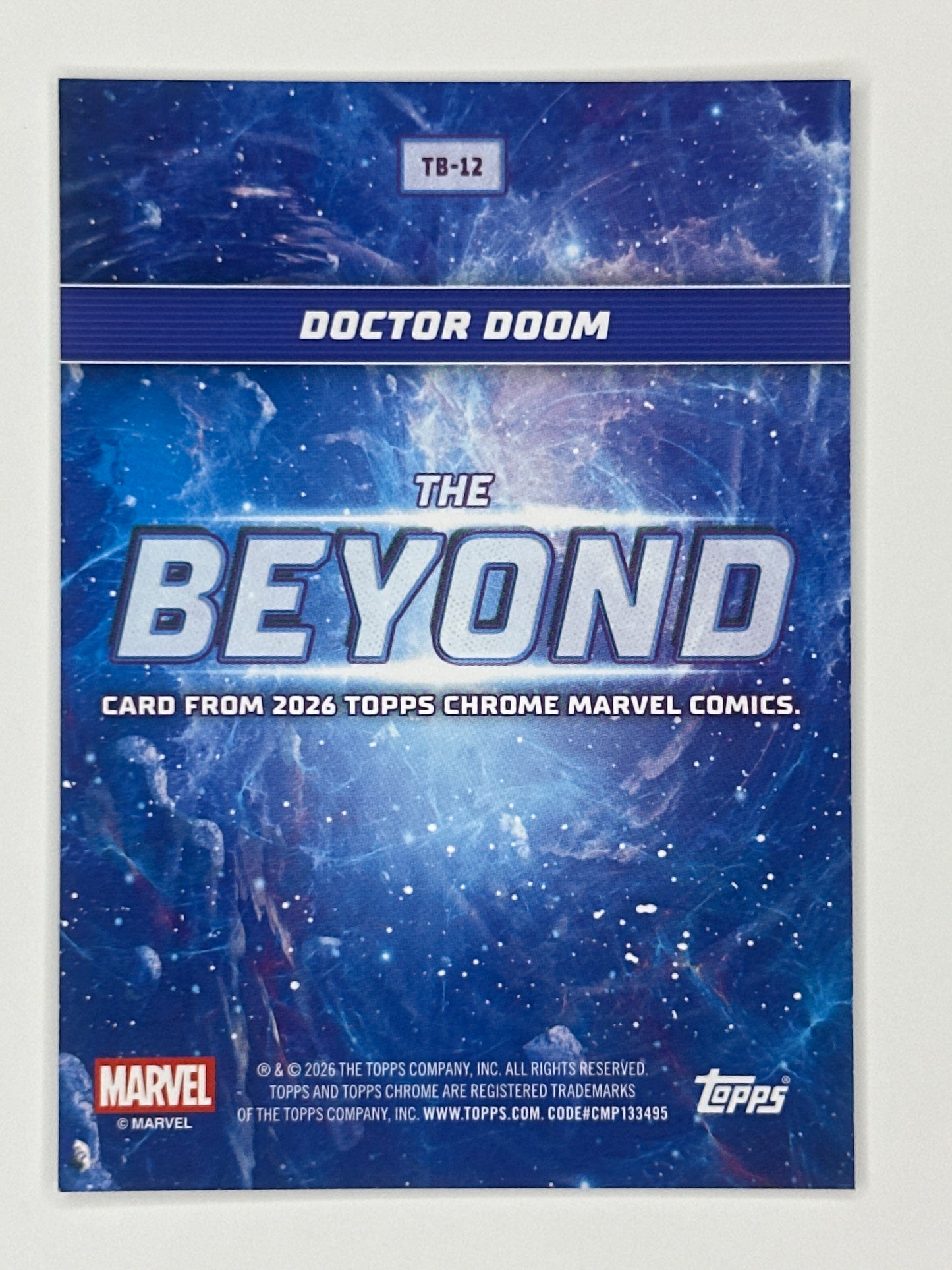 2026 Topps Marvel Chrome TB-12 Doctor Doom The Beyond Refractor Card