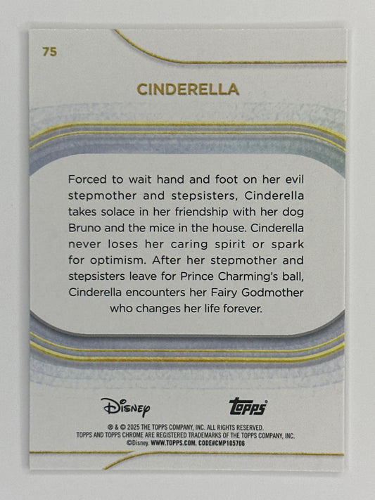 2025 Topps Disney Chrome 075 Cinderella Base Card