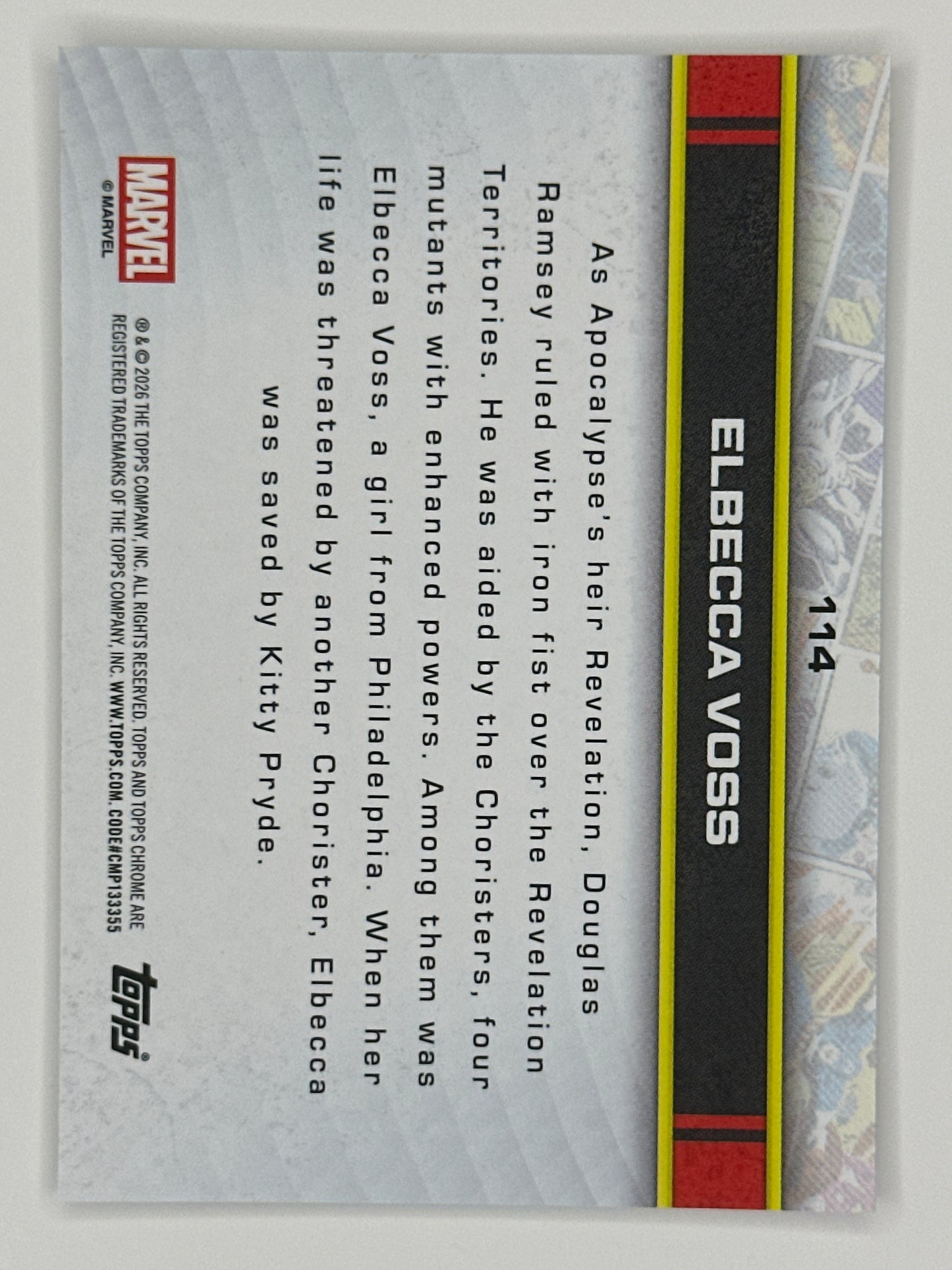 2026 Topps Marvel Chrome 114 Elbecca Voss Base Card