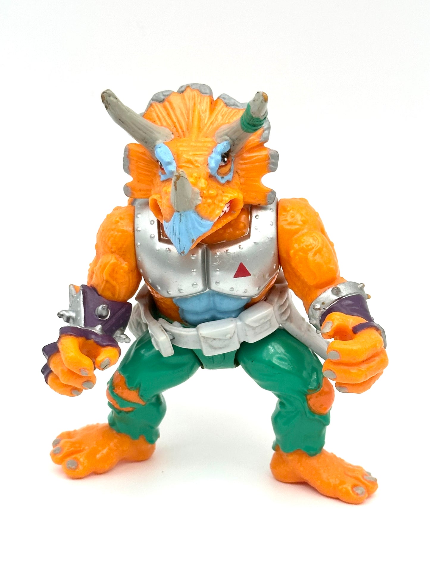Vintage 1990 TMNT Triceraton Action Figure – Complete Original Playmates Release