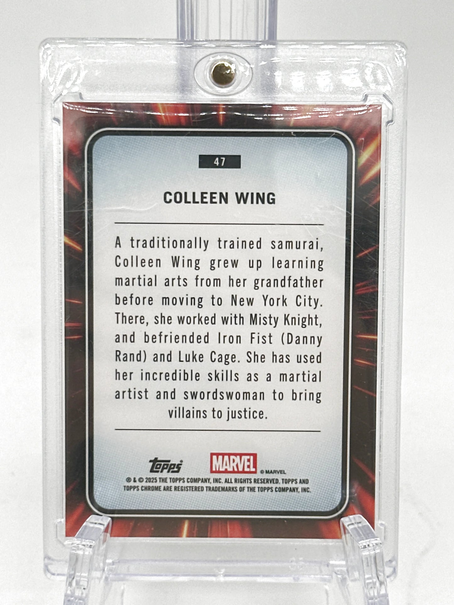 2025 Topps Marvel Chrome #047 Colleen Wing Hulk Green Lazer Refractor 37/99