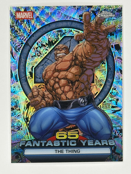 2026 Topps Marvel Chrome FY-04 The Thing 65 Fantastic Years Refractor Card