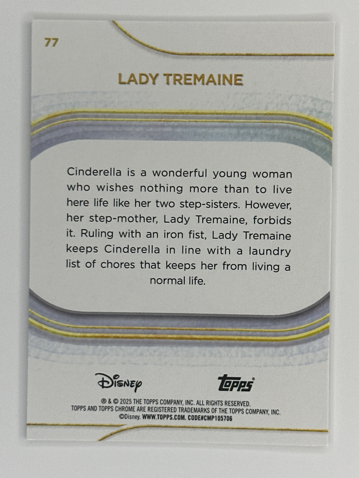 2025 Topps Disney Chrome 077 Lady Tremaine Base Card