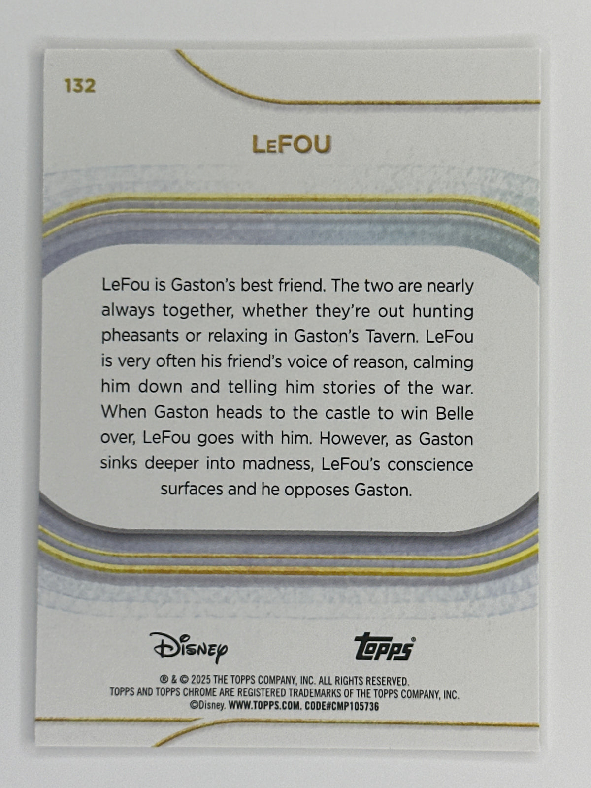 2025 Topps Disney Chrome 132 LeFou Base Card