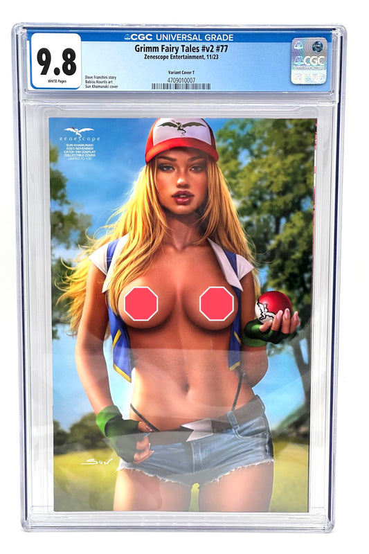 Grimm Fairy Tales #77 Sun Khamunaki Catch 'Em Cosplay ZRated Variant Limited to 100 CGC 9.8