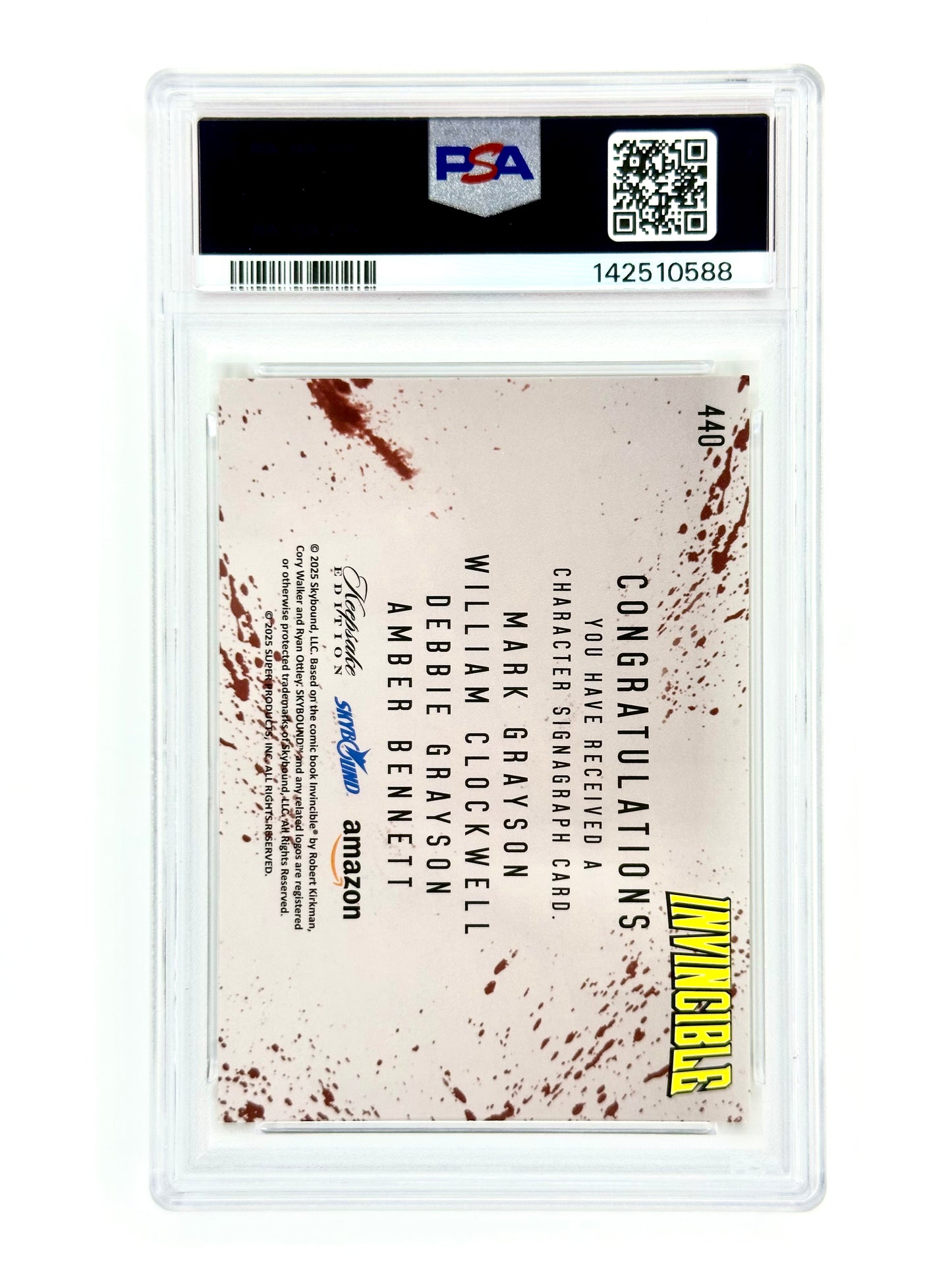 2025 Invincible Season 1 Keepsake Trading Card #440 Quad Character Laser Signagraph Gold Bubble 1/1 PSA 10