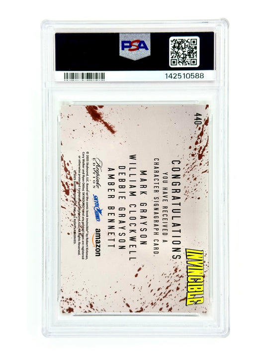 2025 Invincible Season 1 Keepsake Trading Card #440 Quad Character Laser Signagraph Gold Bubble 1/1 PSA 10