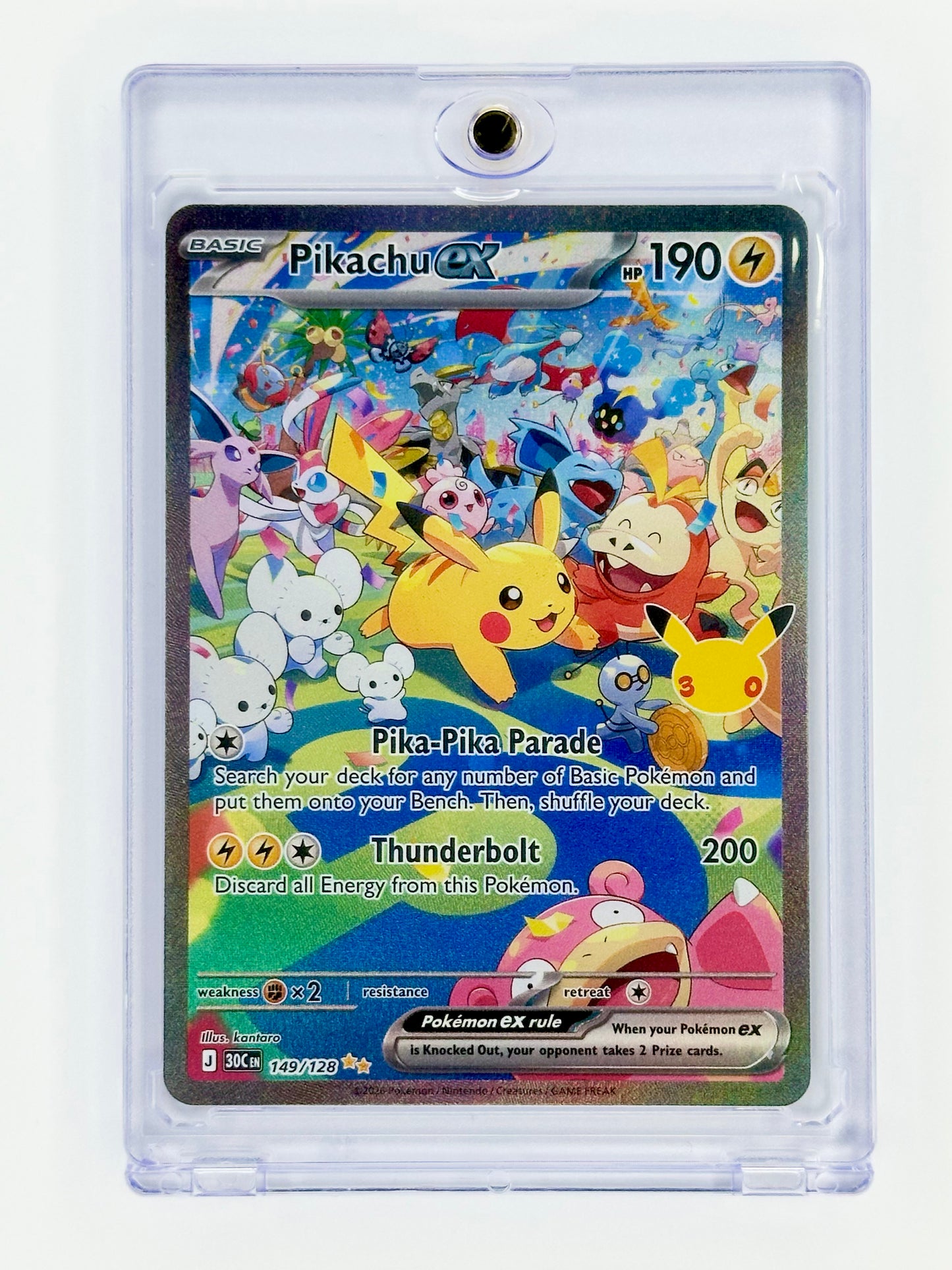 Pokémon Trading Card Game 30th Celebration 30C 149/128 Pikachu ex Special Illustration Rare