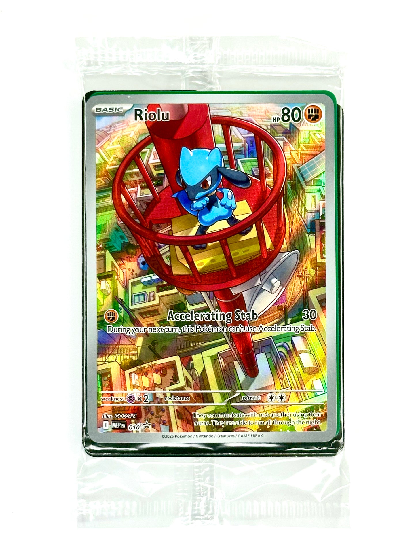 Pokémon Trading Card Game Mega Evolution MEP 010 Riolu Black Star Promo Card Sealed