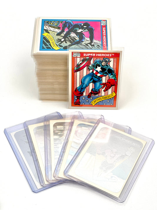 1990 Impel Marvel Universe Complete Trading Card Set w/ 5 Holograms – Near Mint Collector Set (161 Cards + Checklist)
