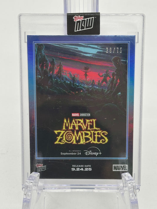 Topps NOW Marvel Zombies MZ01 Blue Refractor /75