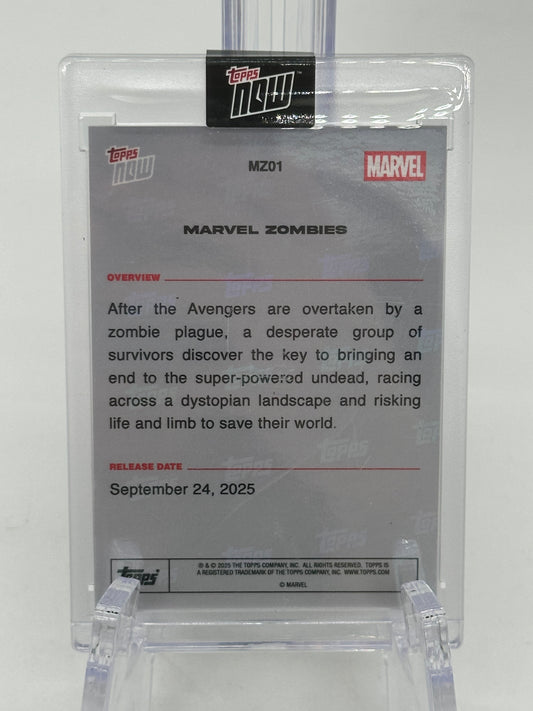 Topps NOW Marvel Zombies MZ01 Blue Refractor /75