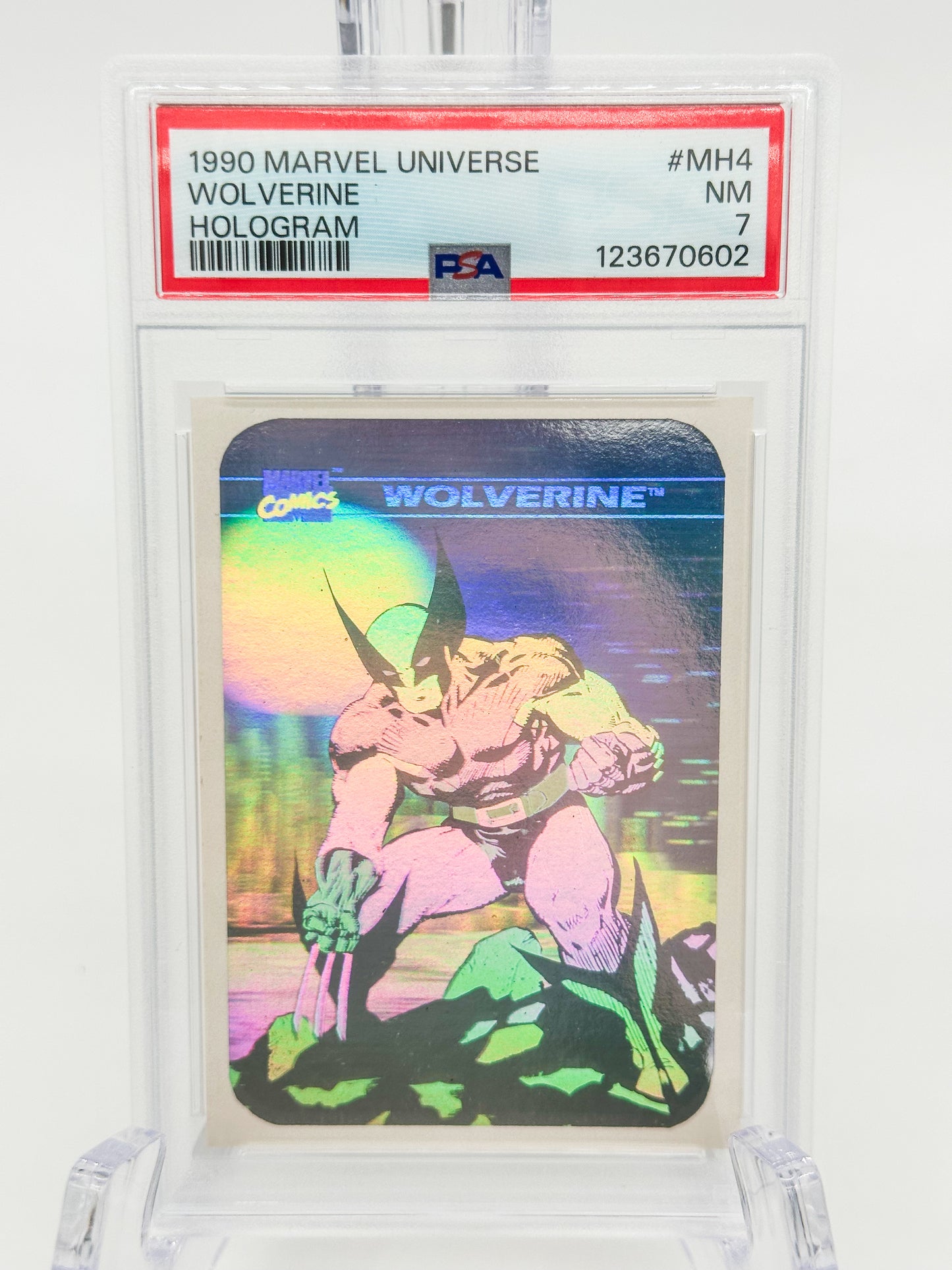 1990 Impel Marvel Universe Series I #000MH4 Wolverine Hologram PSA 7