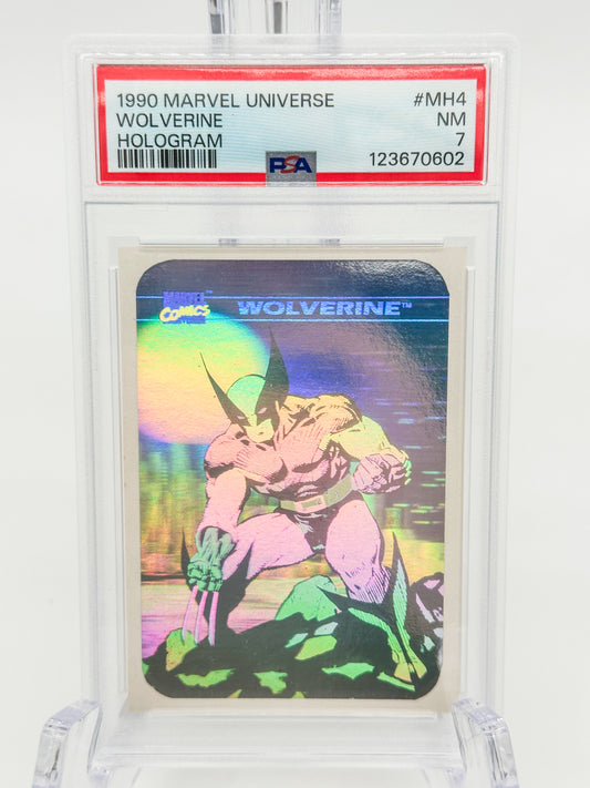 1990 Impel Marvel Universe Series I #000MH4 Wolverine Hologram PSA 7