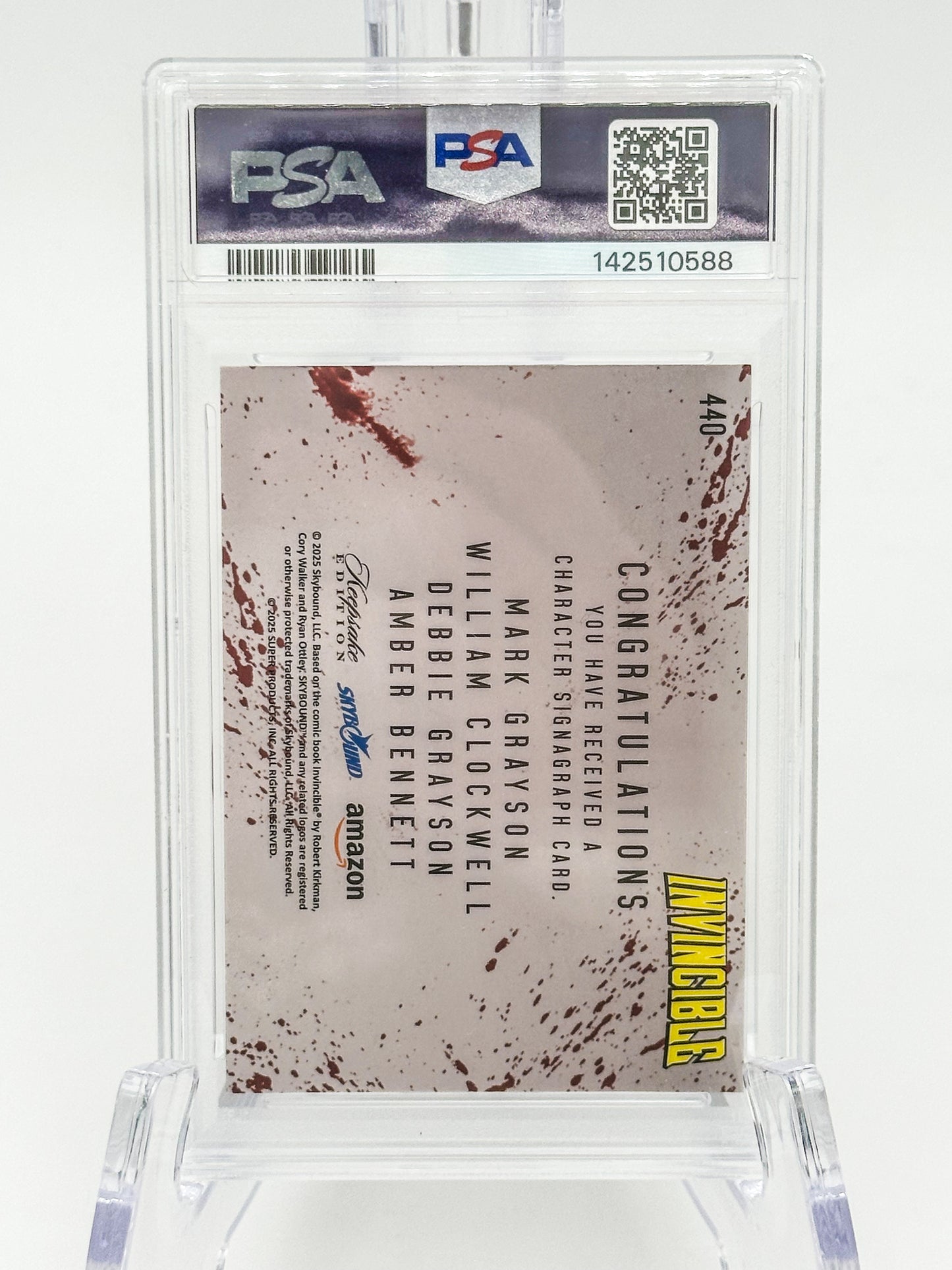 2025 Invincible Season 1 Keepsake Trading Card #440 Quad Character Laser Signagraph Gold Bubble 1/1 PSA 10