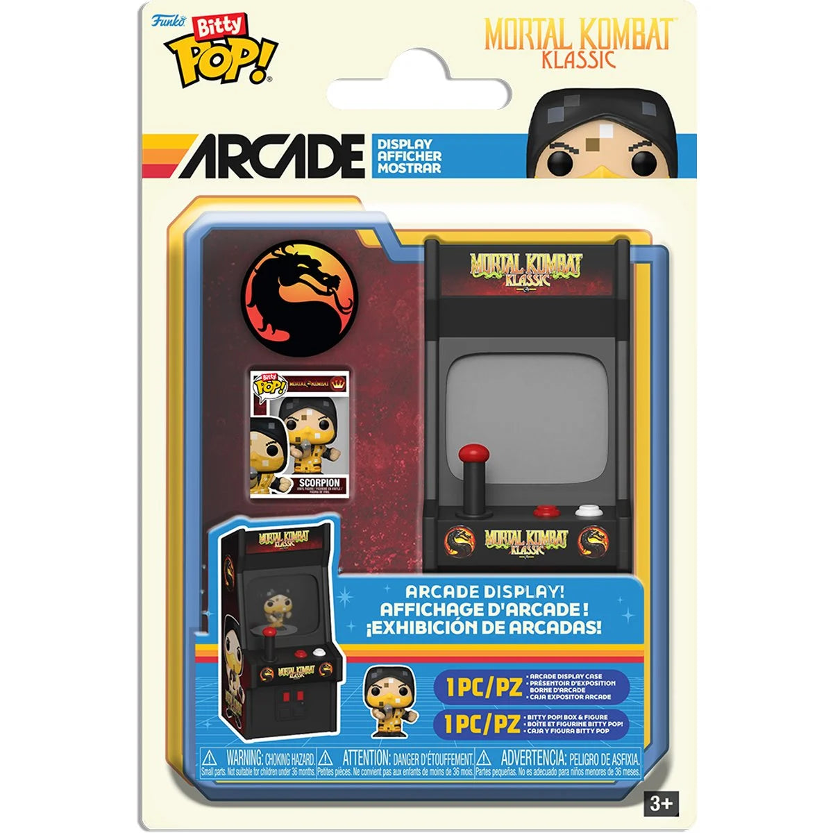 Mortal Kombat Scorpion Funko Bitty Pop! Arcade Cabinet