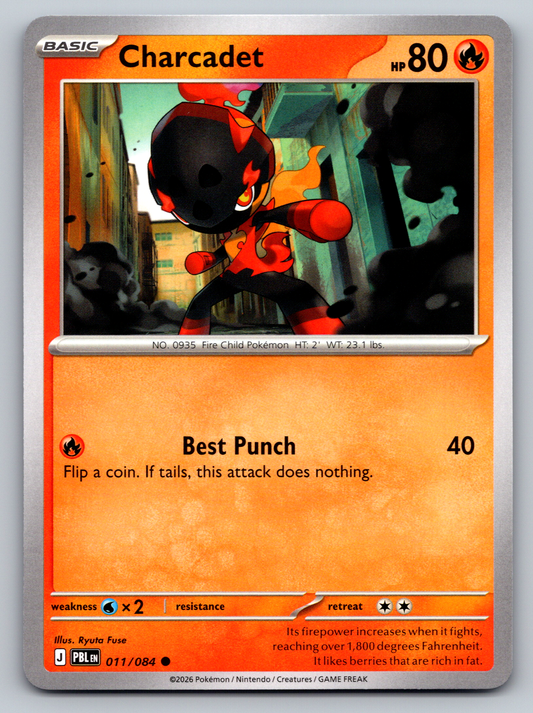 Pokémon Trading Card Game Mega Evolution Pitch Black PBL 011/084 Charcadet Card