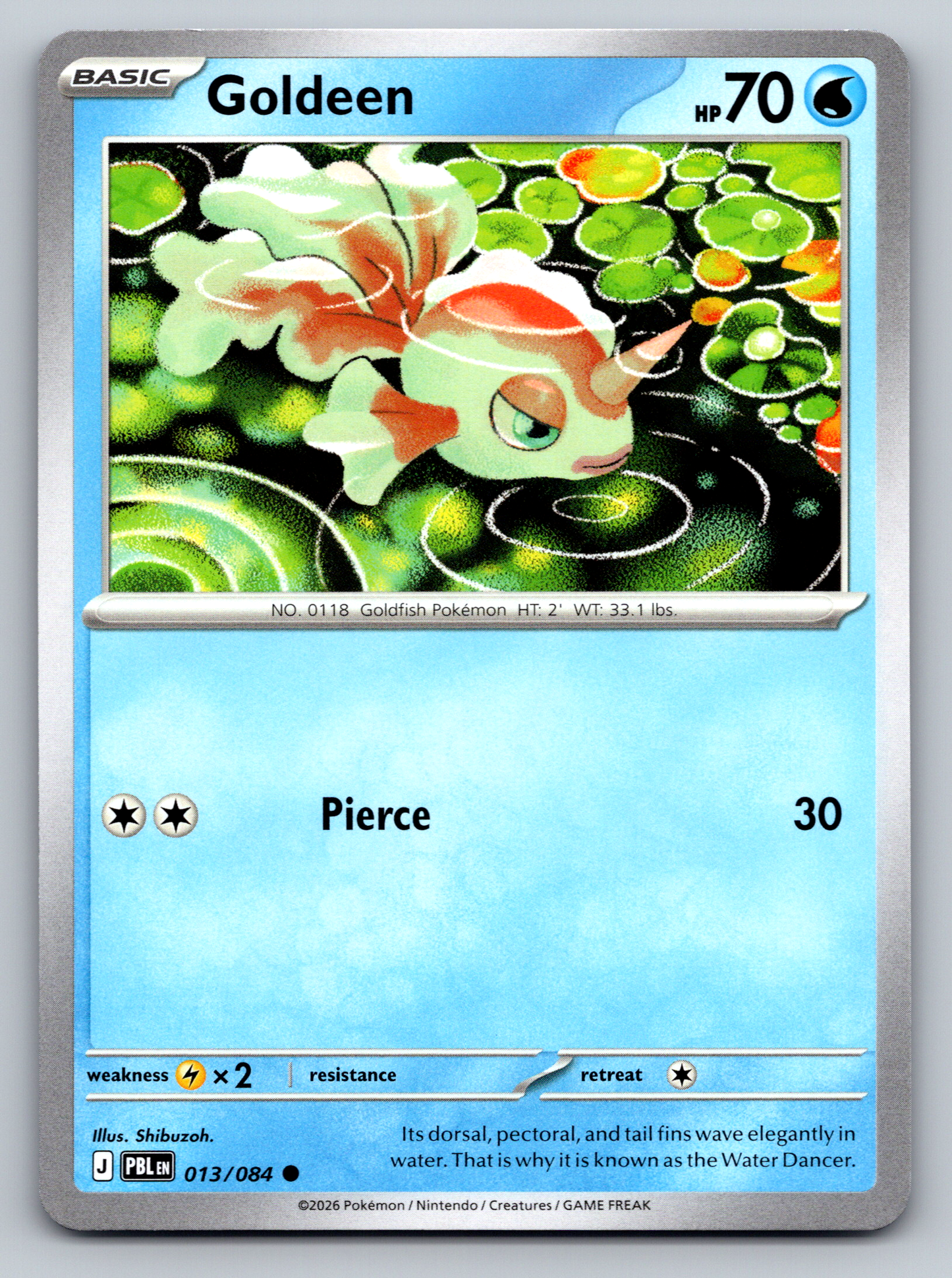 Pokémon Trading Card Game Mega Evolution Pitch Black PBL 013/084 Goldeen Card