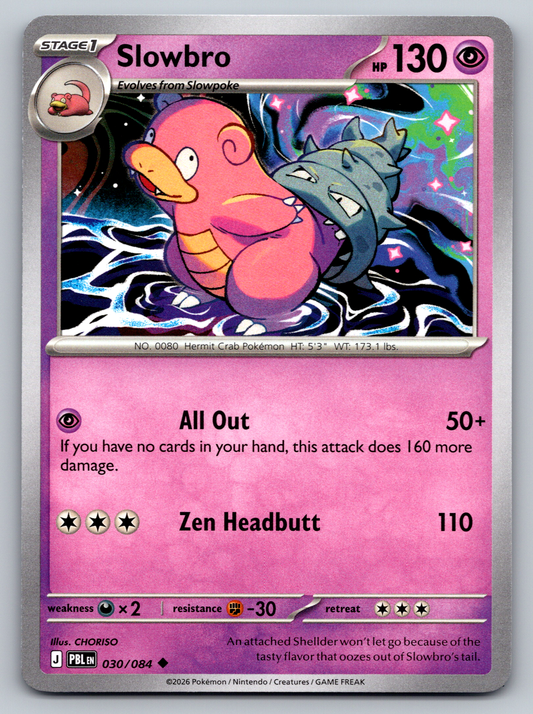 Pokémon Trading Card Game Mega Evolution Pitch Black PBL 030/084 Slowbro Card