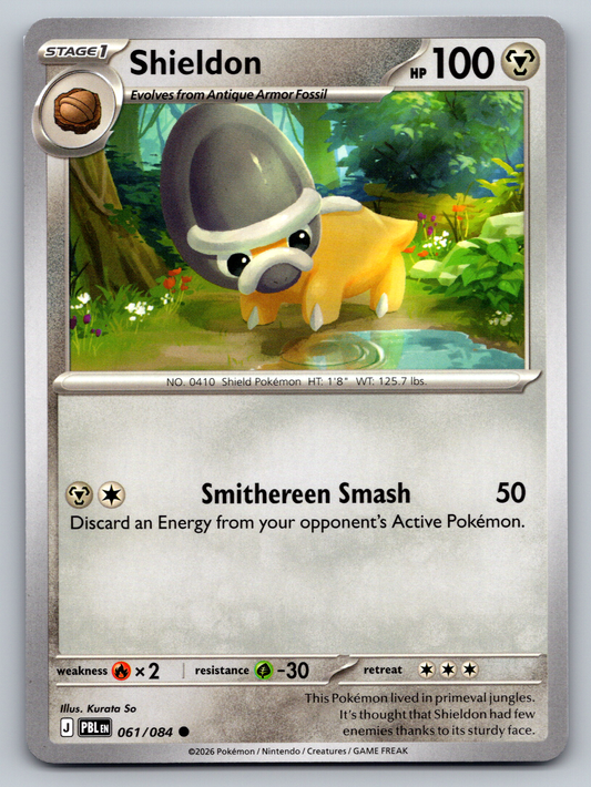 Pokémon Trading Card Game Mega Evolution Pitch Black PBL 061/084 Shieldon Card