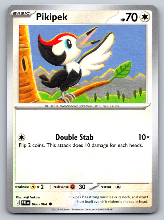 Pokémon Trading Card Game Mega Evolution Pitch Black PBL 066/084 Pikipek Card