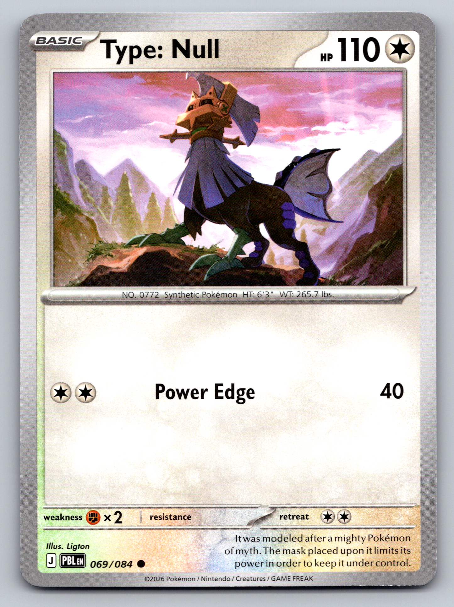Pokémon Trading Card Game Mega Evolution Pitch Black PBL 069/084 Type: Null Card