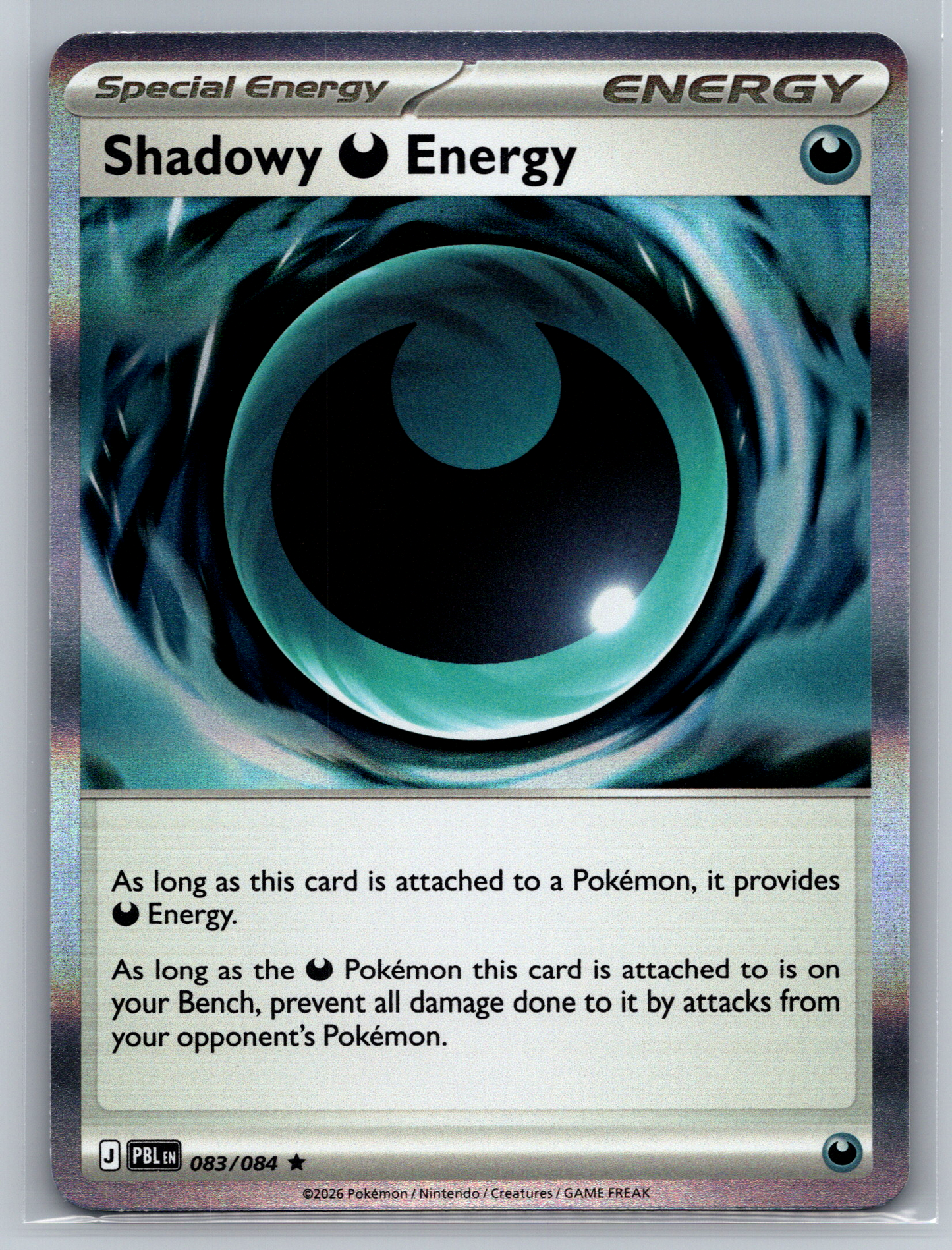 Pokémon Trading Card Game Mega Evolution Pitch Black PBL 083/084 Shadowy Energy Card