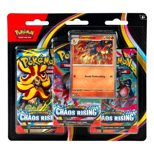 Pokémon Trading Card Game Mega Evolution Chaos Rising 3 Pack Blister