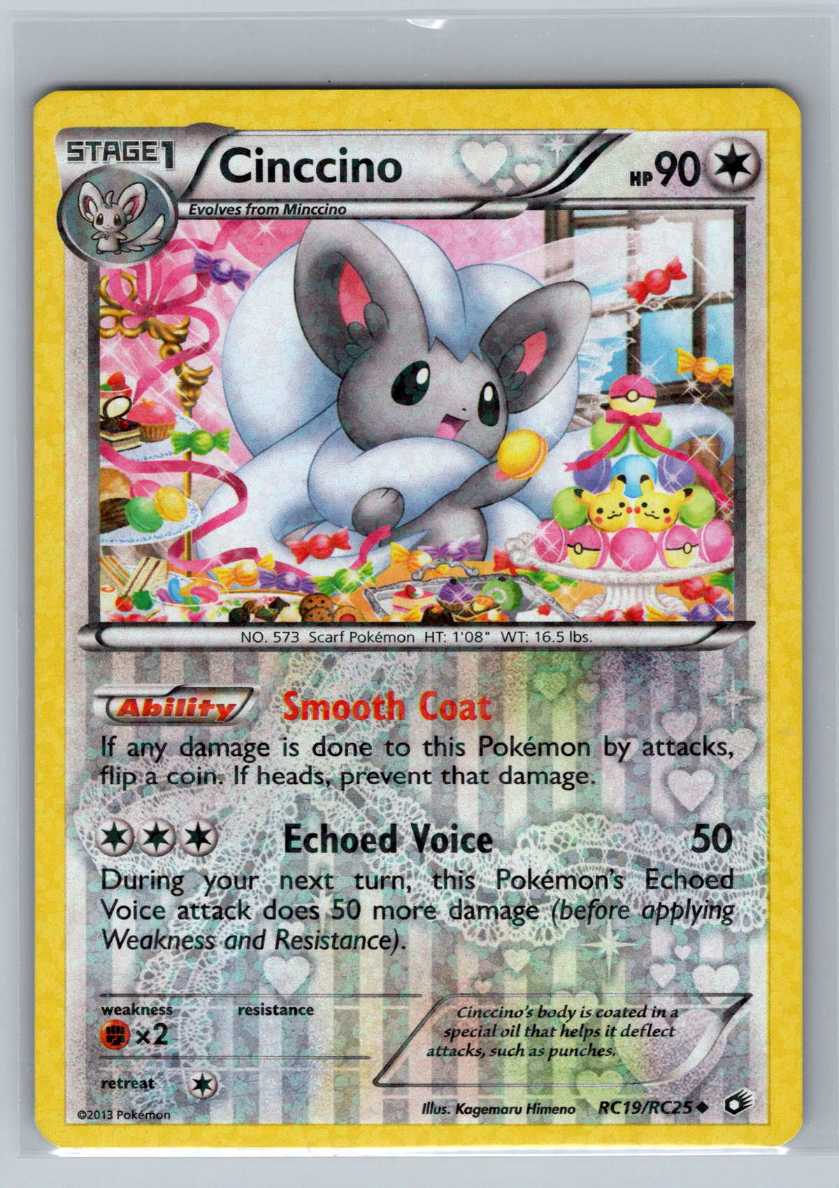Pokémon Trading Card Game Black & White Legendary Treasures RC19/RC25 Cinccino Card