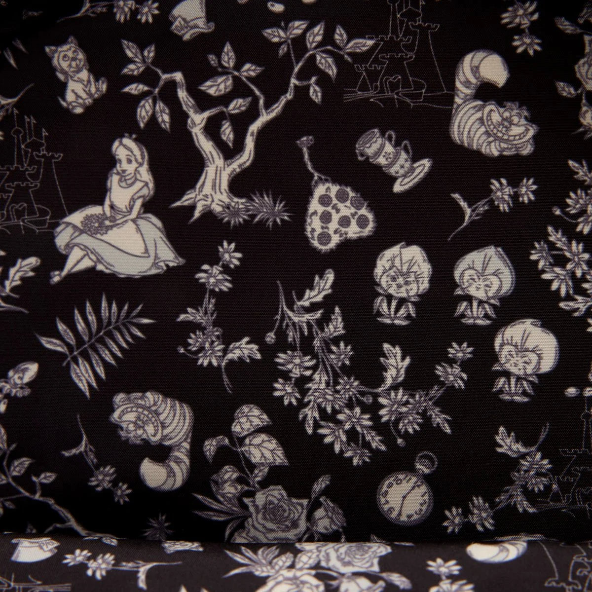 Alice in Wonderland Embroidered Floral Mini-Backpack