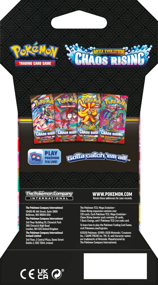 Pokémon Trading Card Game Mega Evolution Chaos Rising Booster Pack