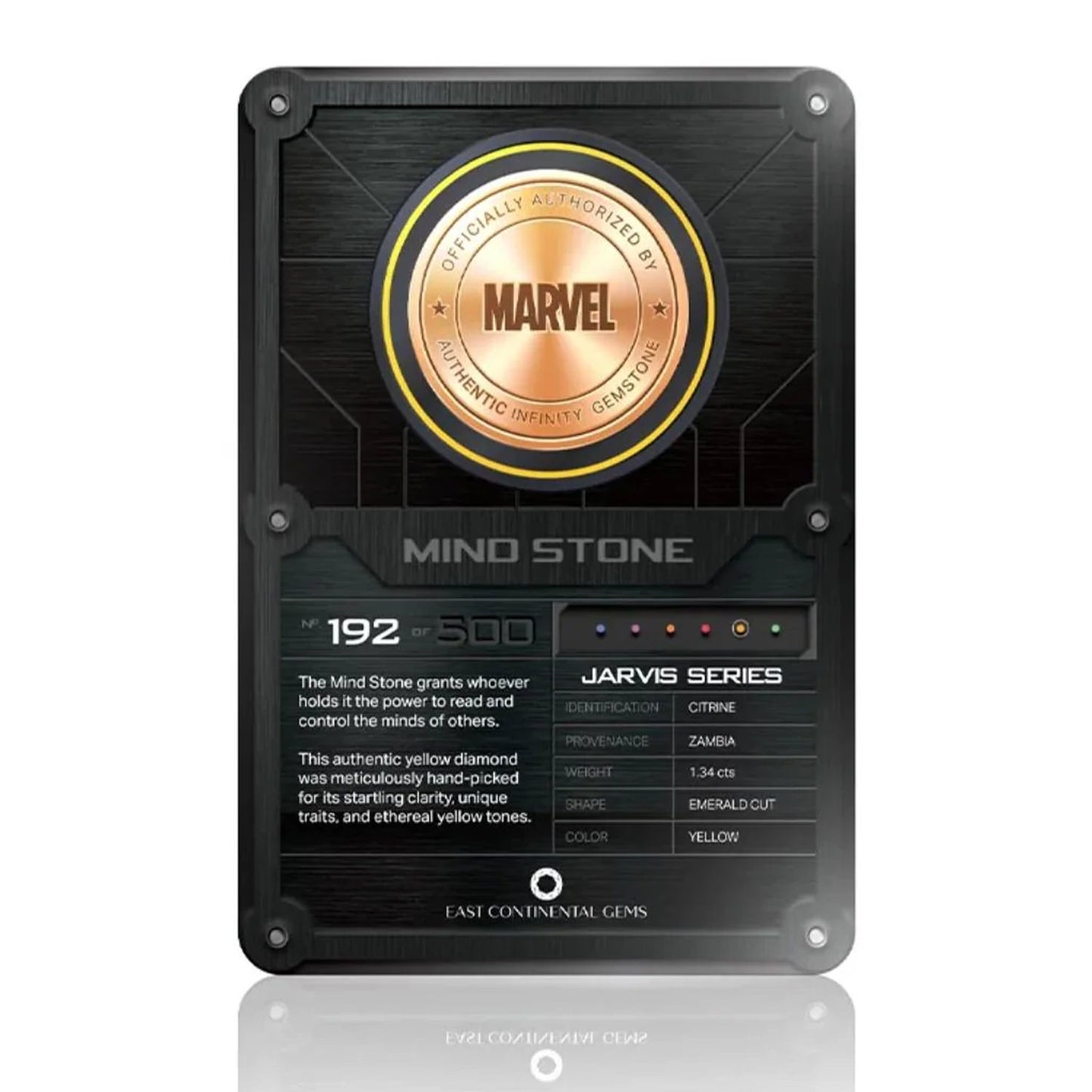 Infinity Saga Jarvis Series Mind Stone Scaled Replica