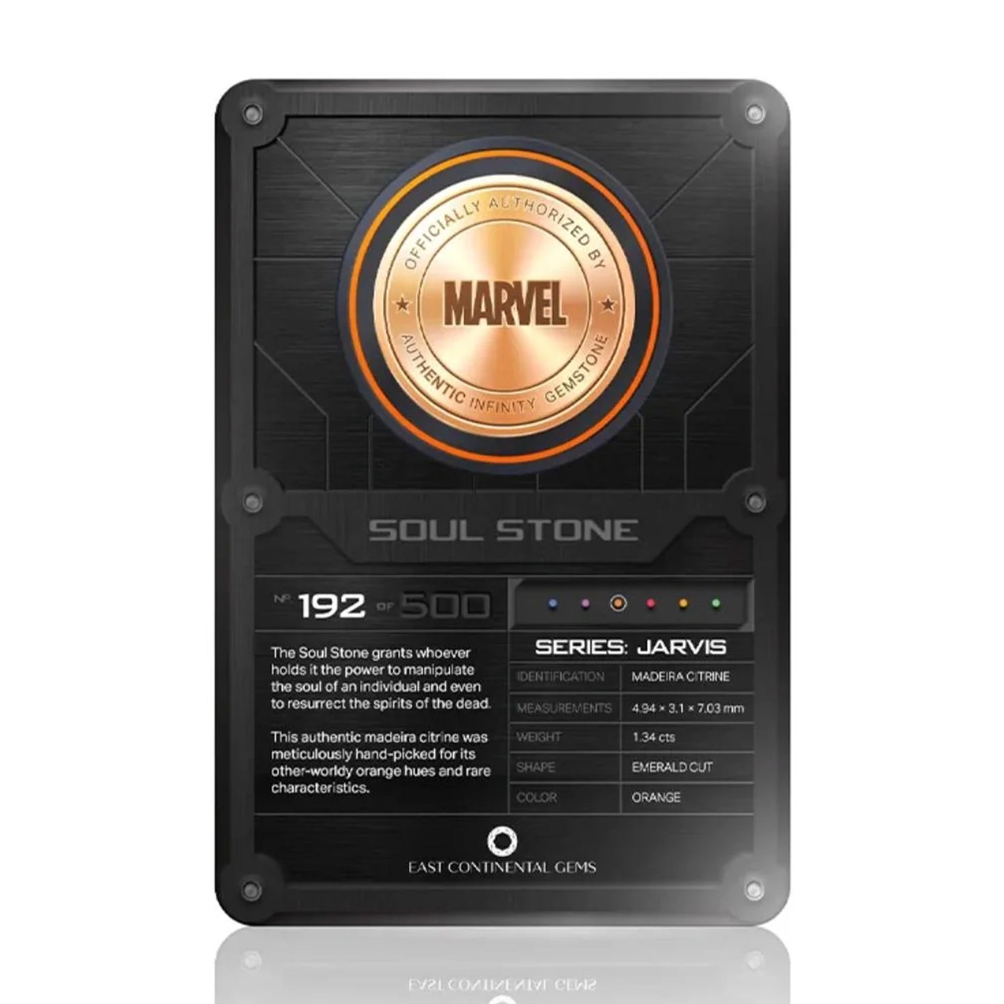 Infinity Saga Jarvis Series Soul Stone Scaled Replica