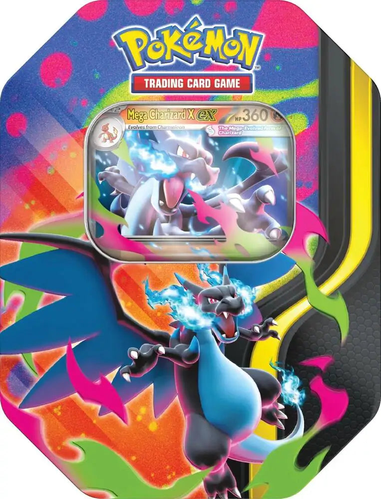 Pokémon Trading Card Game Mega Charizard Tin (Mega Charizard X)