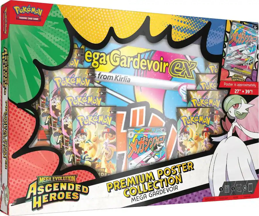 Pokémon Trading Card Game Ascended Heroes Premium Poster Collection – Mega Gardevoir ex