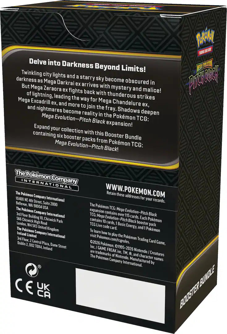 Pokémon Trading Card Game Mega Evolution Pitch Black Booster Bundle