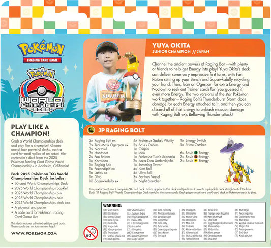 Pokémon Trading Card Game 2025 World Championships Deck – Yuya Okita